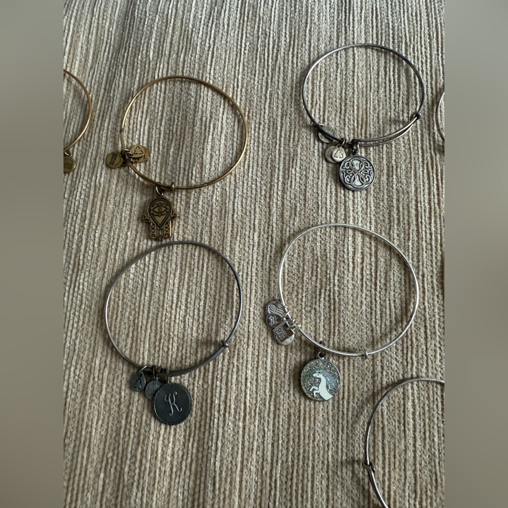 Lot of 11 Assorted Alex And Ani Bracelets Silver And Gold Tone - Picture 4 of 6